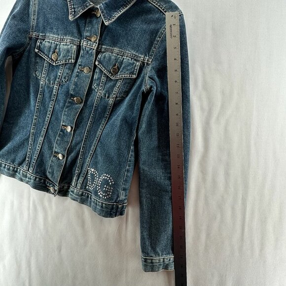 Dolce & Gabbana Women's Denim Jacket IT 44 US M Made in Italy DG Logo Detail - Picture 13 of 14